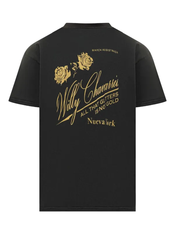 Willy Chavarria graphic-print t-shirt | Black | FARFETCH GE