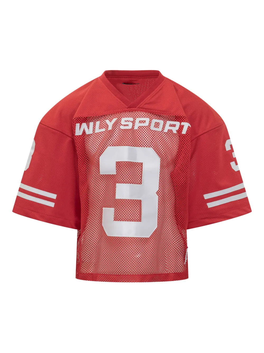 Willy Chavarria v-neck football jersey | Red | Image 1