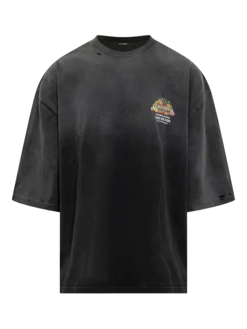 Willy Chavarria logo-print distressed-effect t-shirt