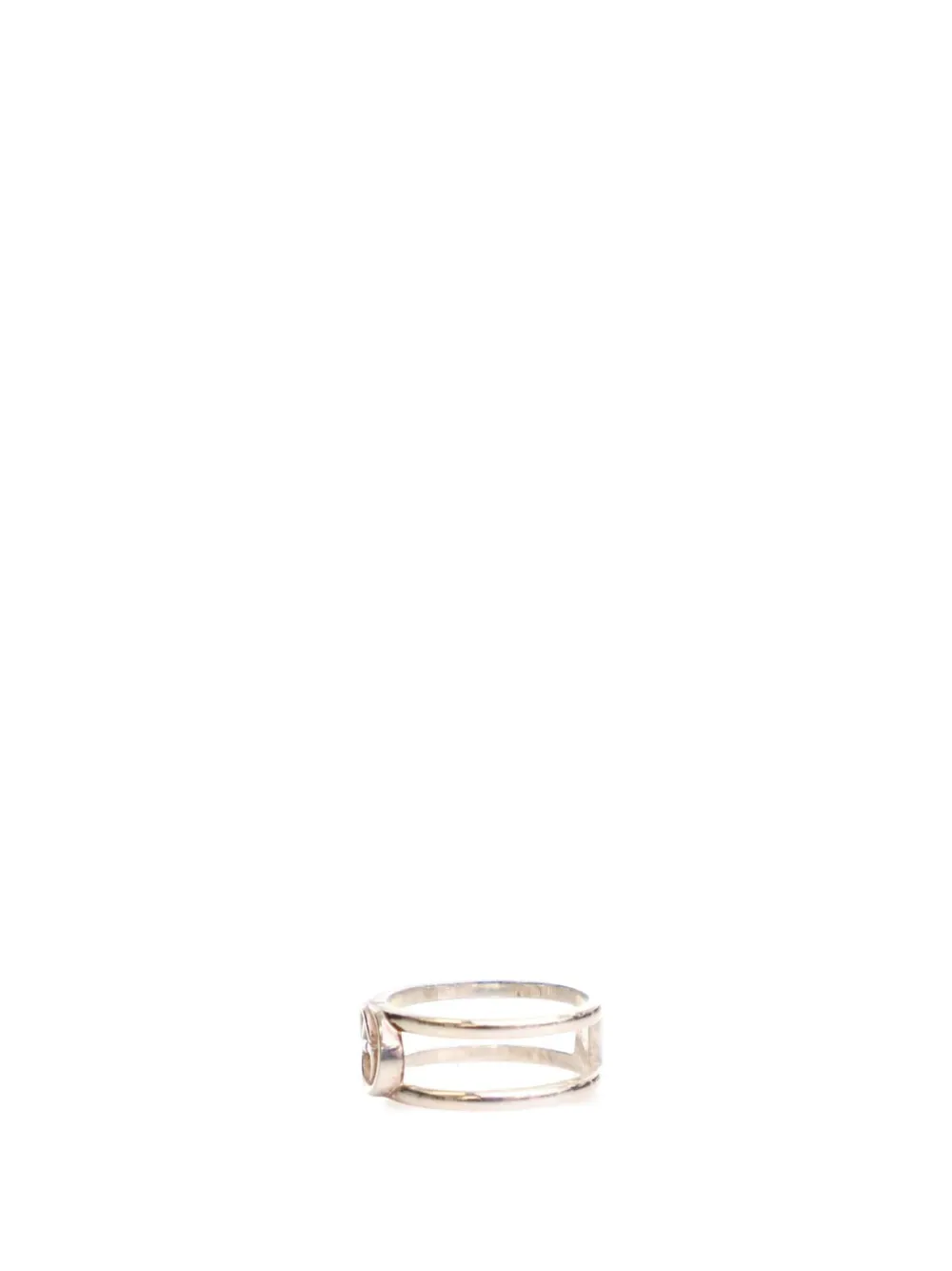 Gucci Pre-Owned 2000-2015 Sterling Silver Interlocking G ring | Men | Image 2