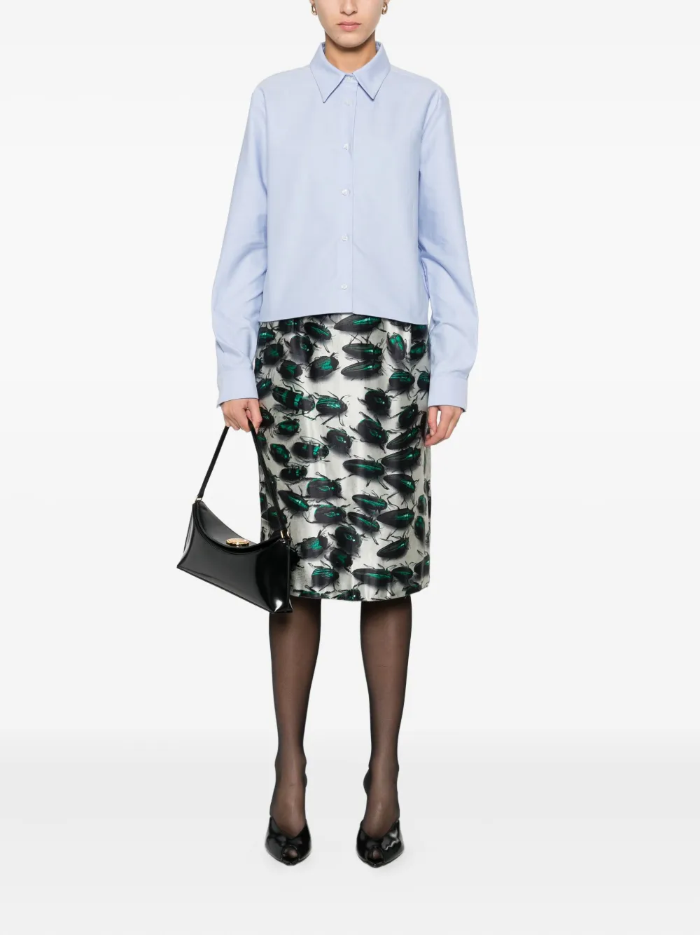 Manuel Ritz cropped shirt - Blauw
