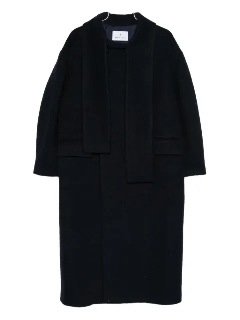 Manuel Ritz attached-scarf coat