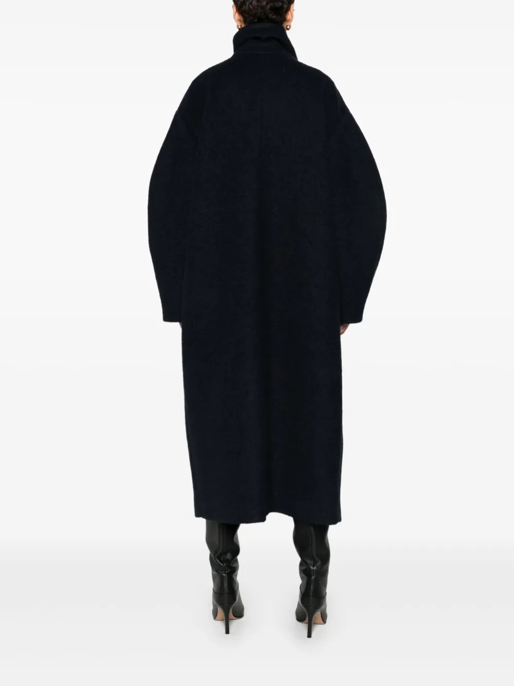 Manuel Ritz Jas met aangehechte sjaal Blauw