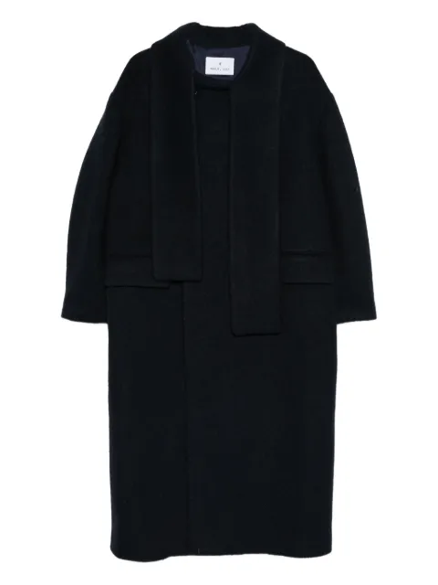 Manuel Ritz attached-scarf coat