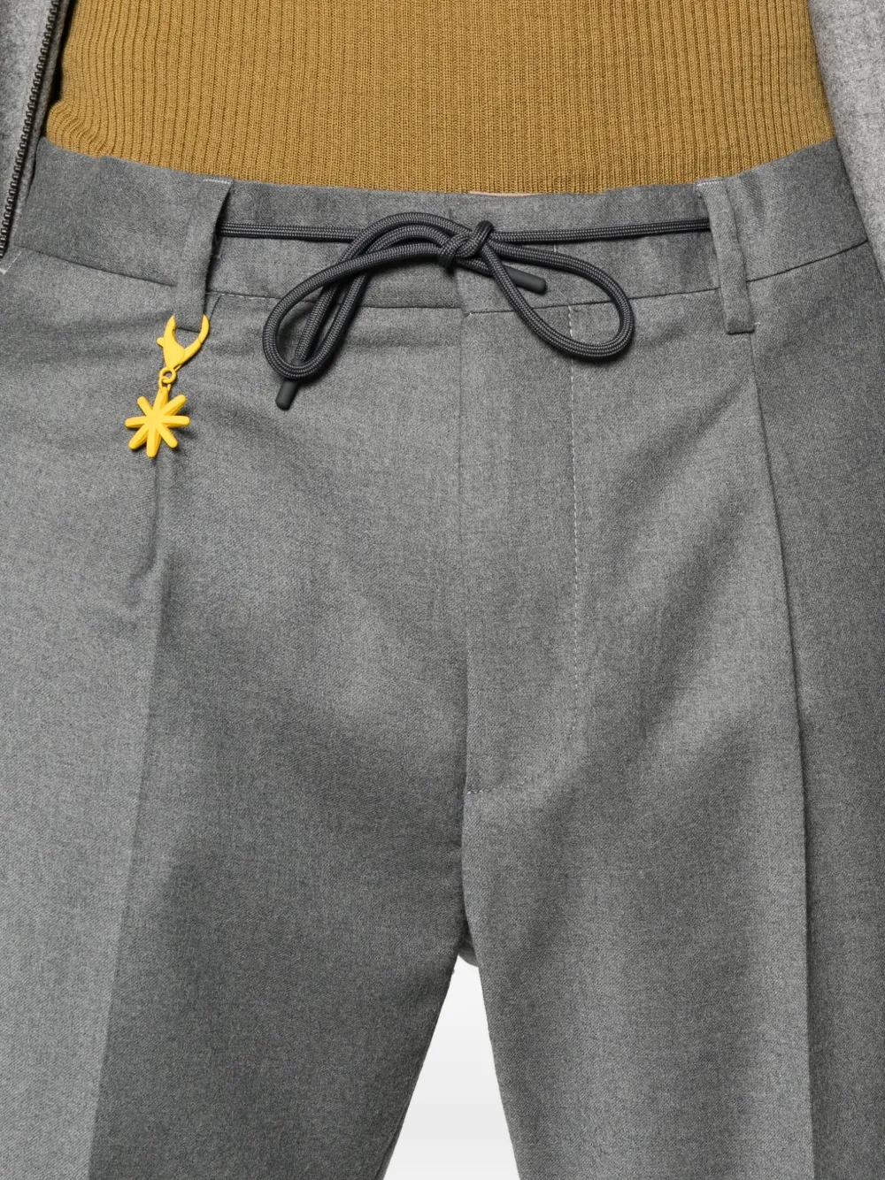 Manuel Ritz Straight broek met trekkoord Grijs