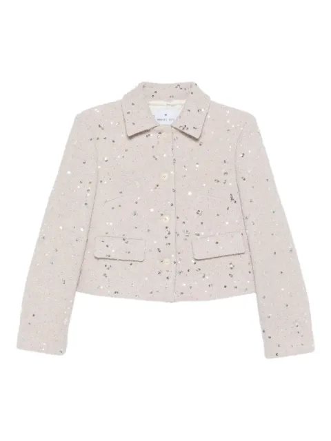 Manuel Ritz sequin-embellished bouclé coat