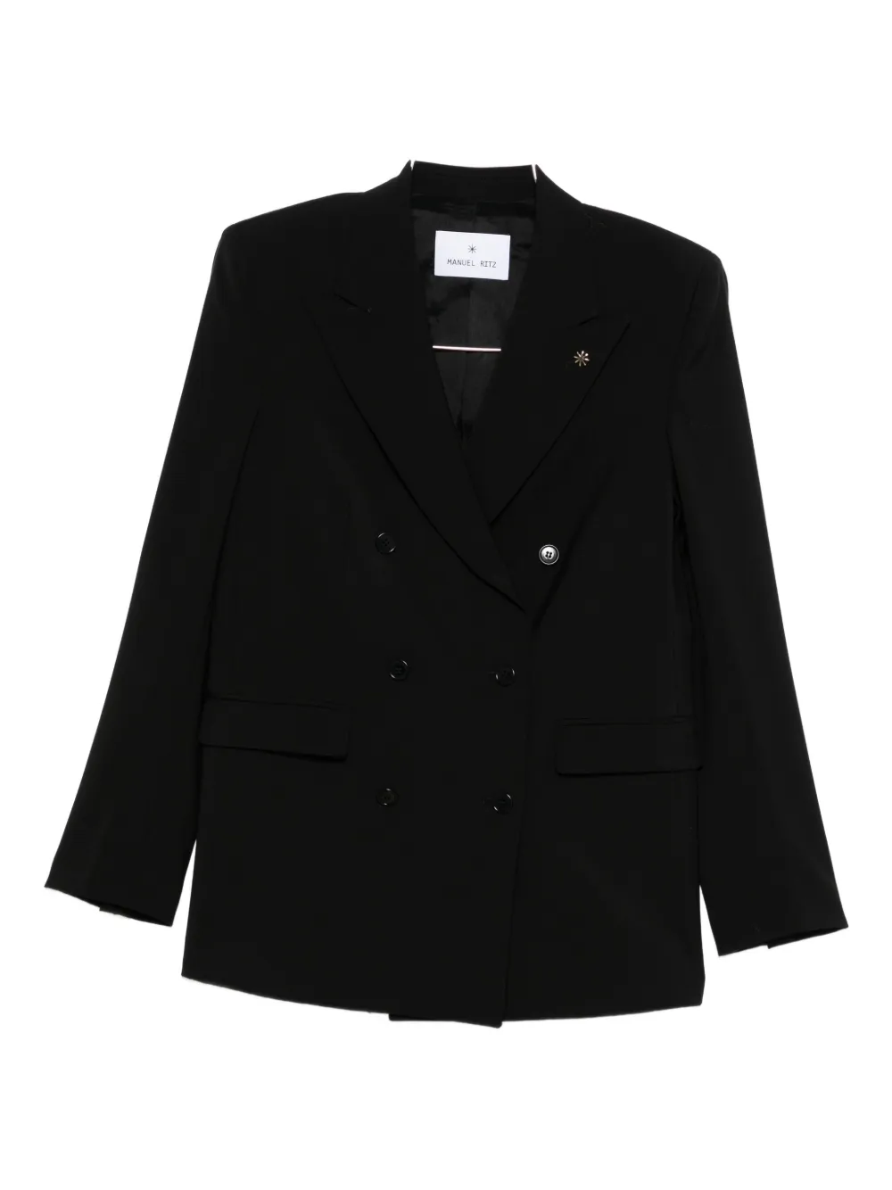 Manuel Ritz double-breasted wool blazer | Black | Image 1