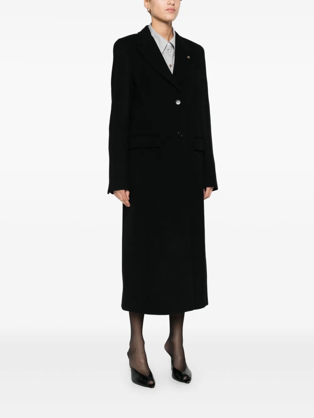 Manuel Ritz Mantel van wolblend Zwart