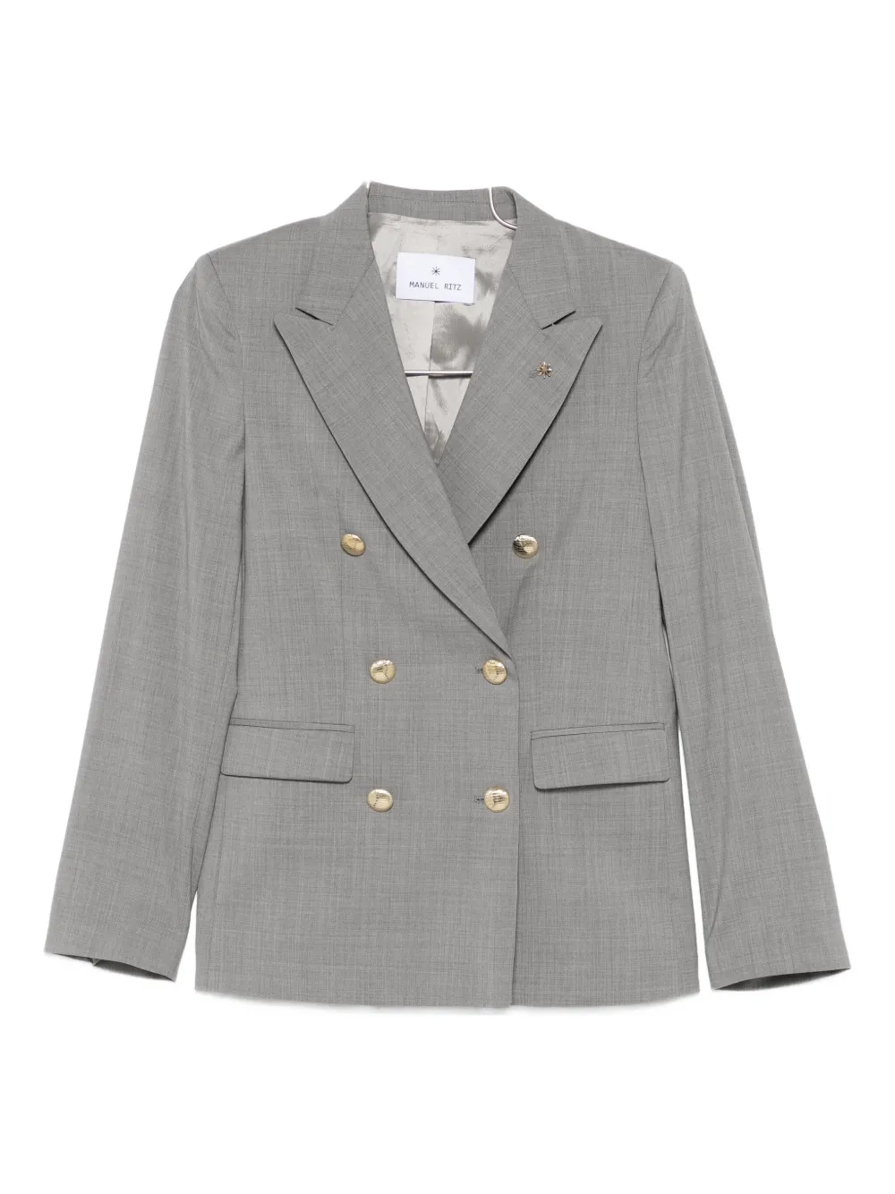 Manuel Ritz double-breasted wool blazer | Grey | Image 1