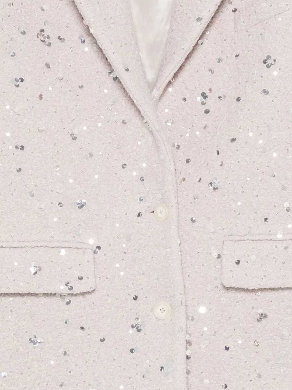Manuel Ritz Sequin-embellished Bouclé Jacket In Neutral
