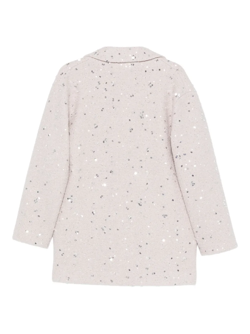Manuel Ritz Sequin-embellished Bouclé Jacket In Neutral