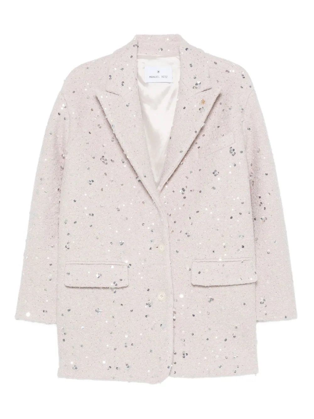 Manuel Ritz sequin-embellished bouclé jacket | Neutrals | Image 1