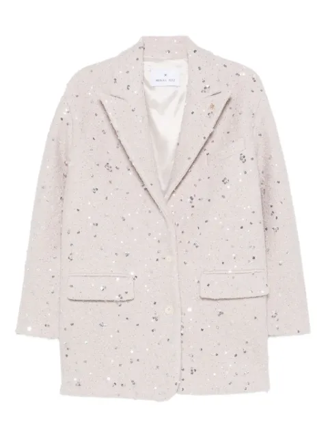 Manuel Ritz chamarra de bouclé bordada con lentejuelas