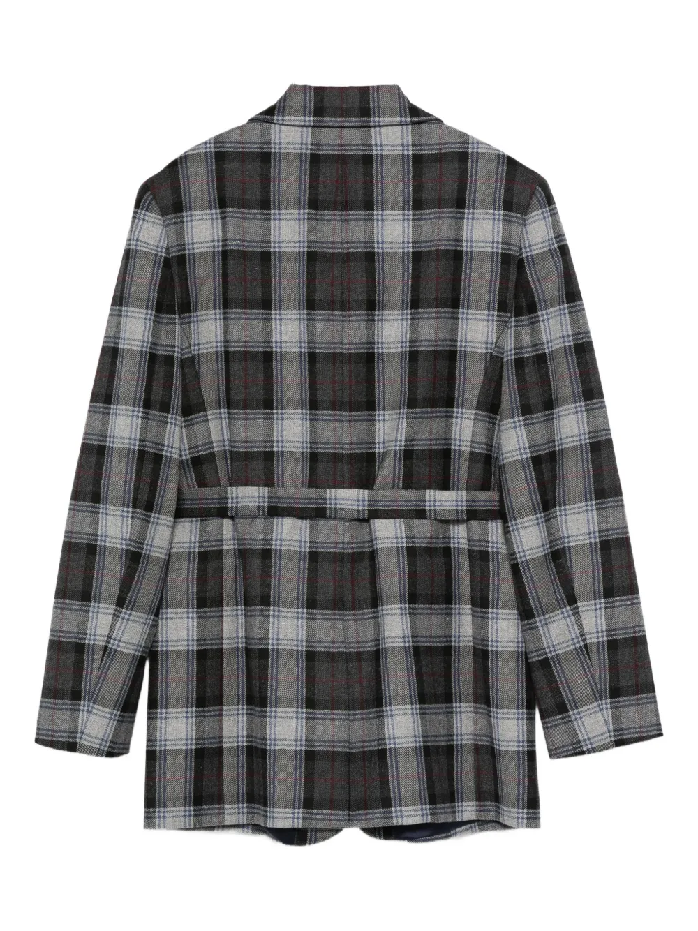 Manuel Ritz Prince Of Wales-check Blazer In Gray
