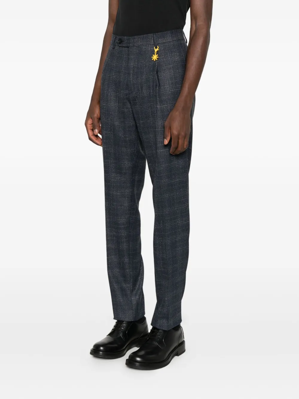 Manuel Ritz Geruite broek Grijs