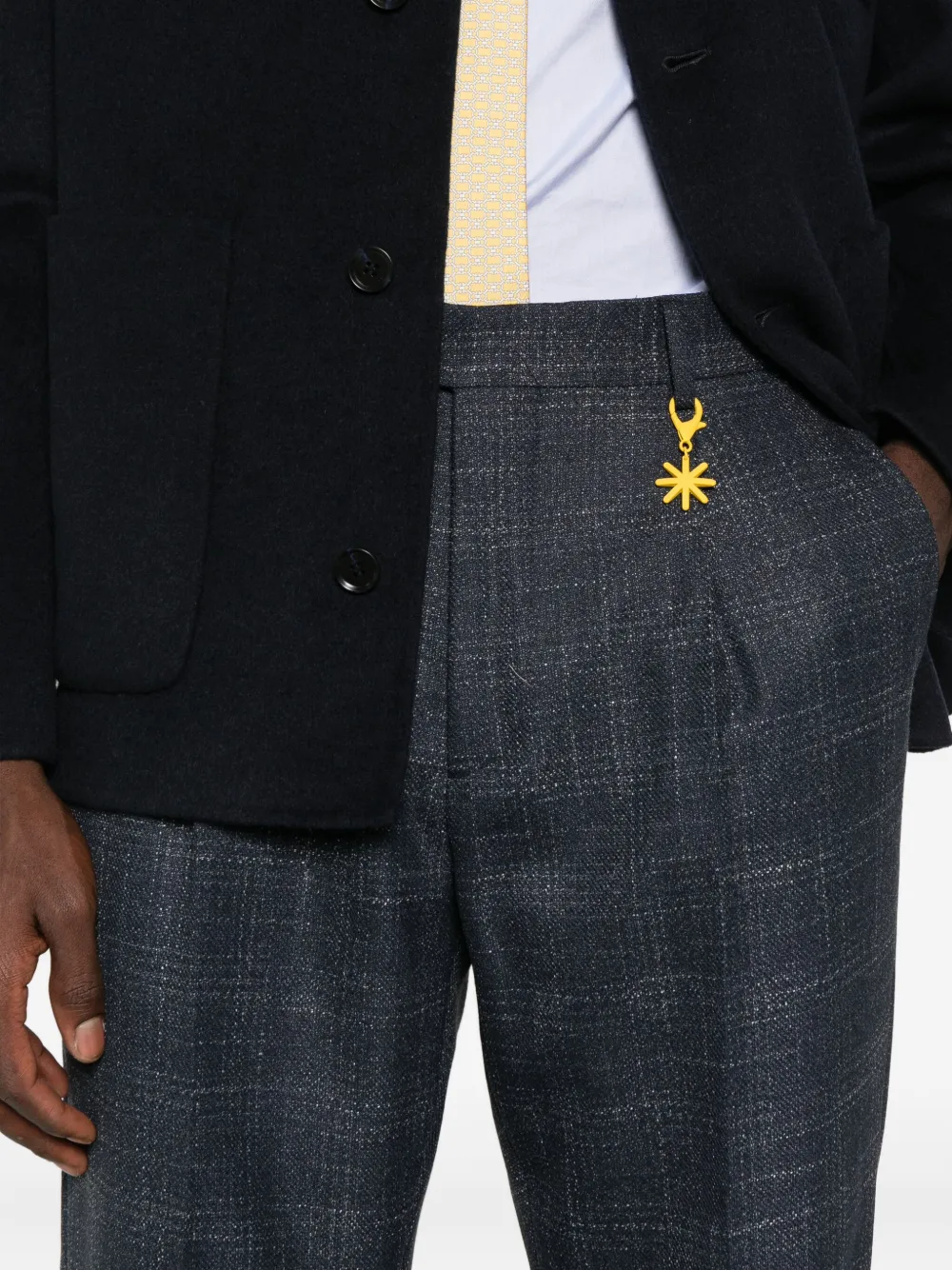 Manuel Ritz Geruite broek Grijs