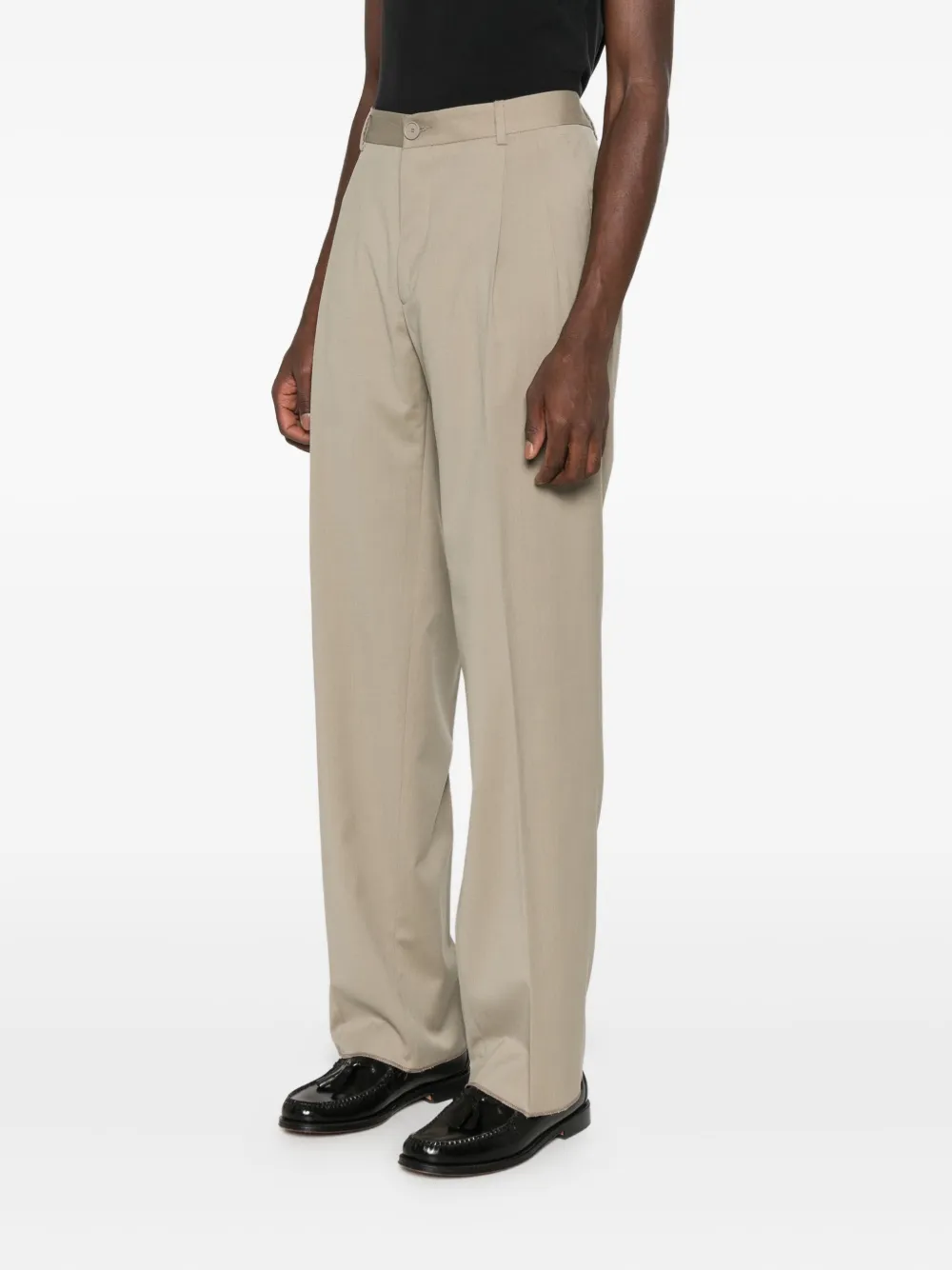 Manuel Ritz Straight broek van wolblend Beige