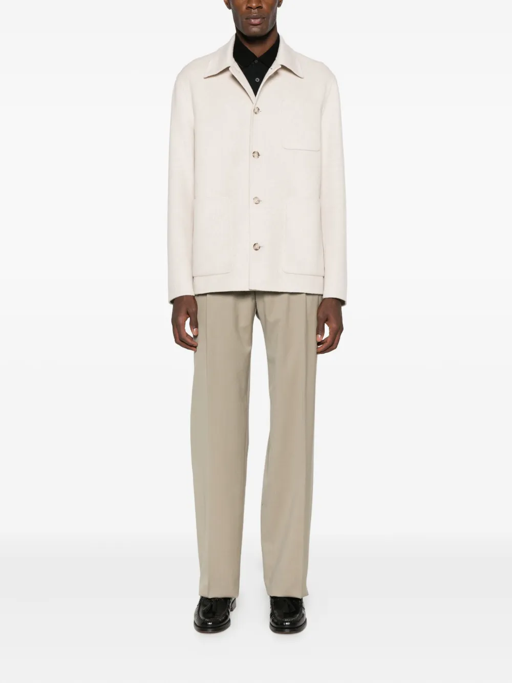 Manuel Ritz wool blend straight-leg trousers - Beige