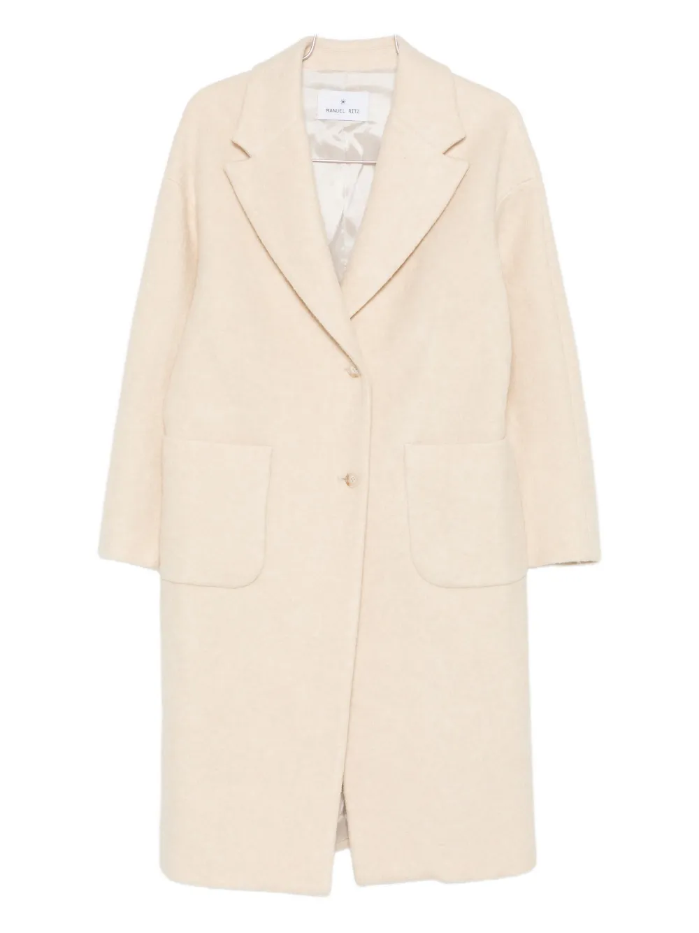 Manuel Ritz Patch-pocket Coat In Neutral