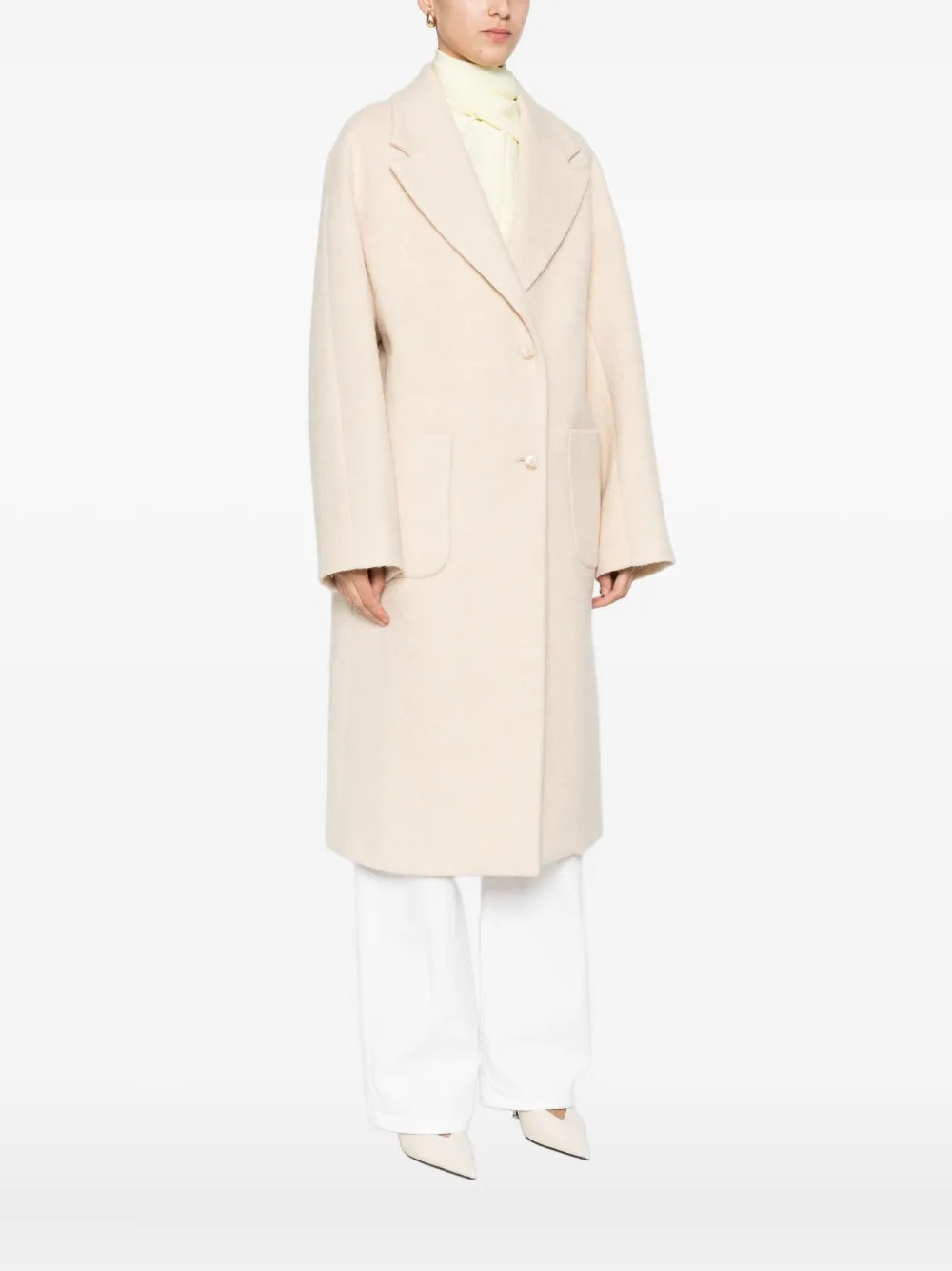 Manuel Ritz Patch-pocket Coat In Neutral