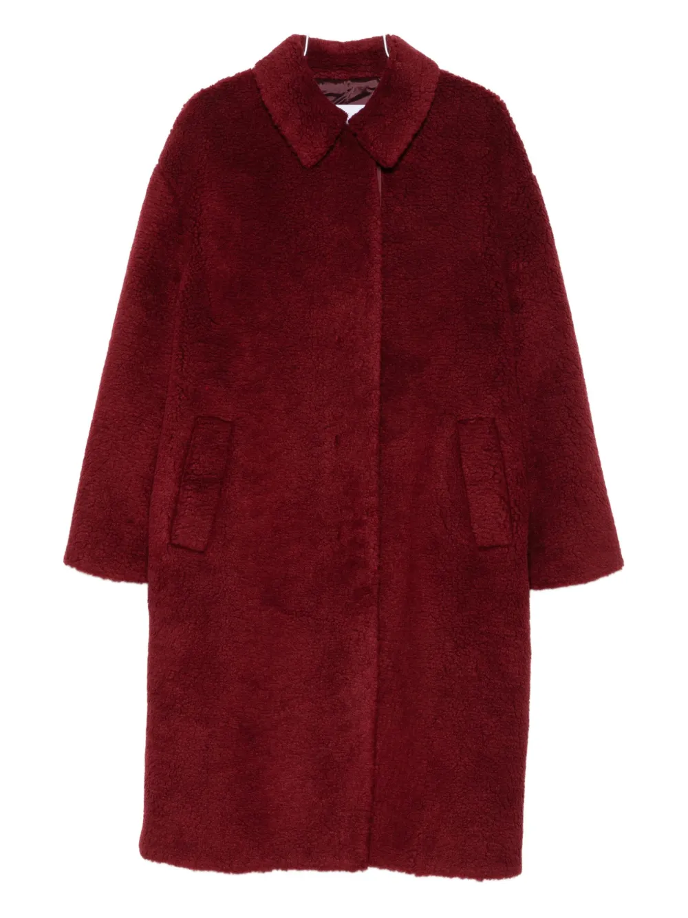 Manuel Ritz Teddy Over Coat In Red