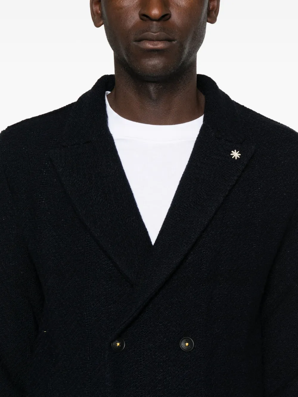 Manuel Ritz Gebreide blazer Blauw