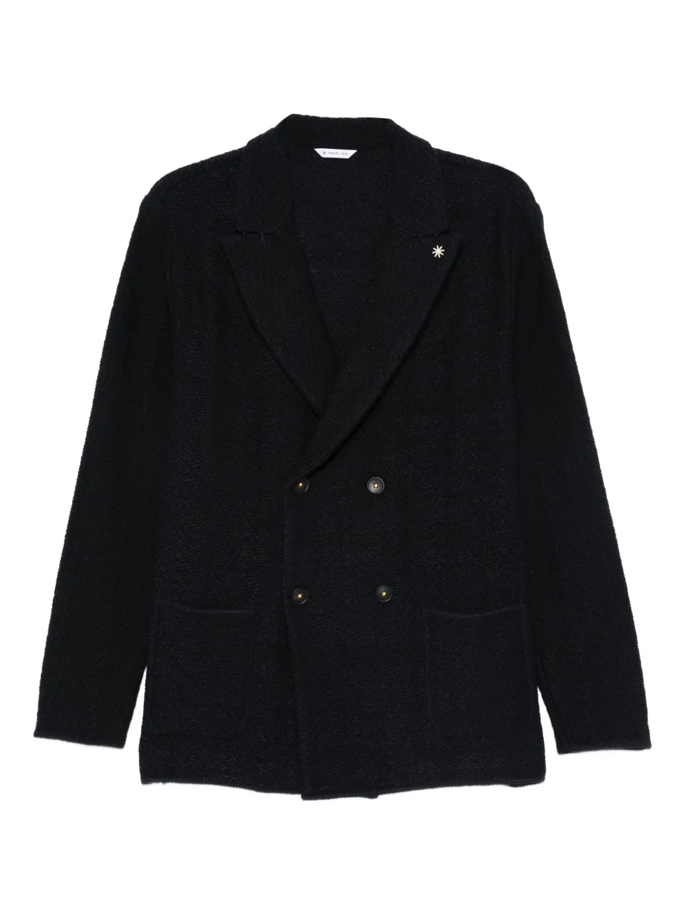 Manuel Ritz double-breasted knitted blazer | Blue | Image 1