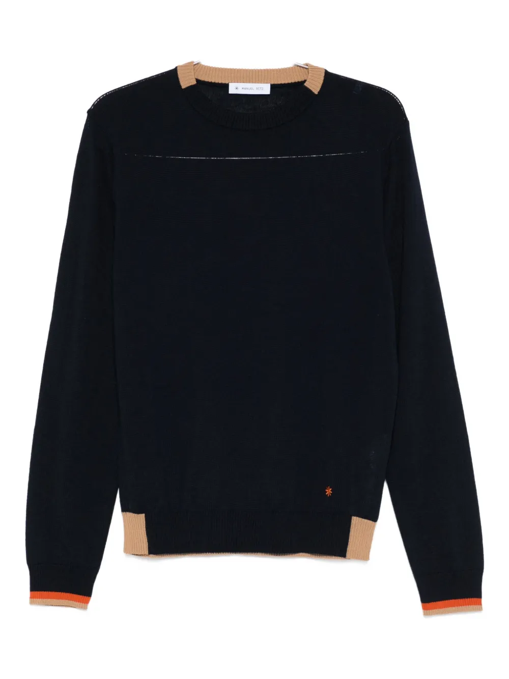 Manuel Ritz contrast-trim wool-blend sweater | Blue | Image 1