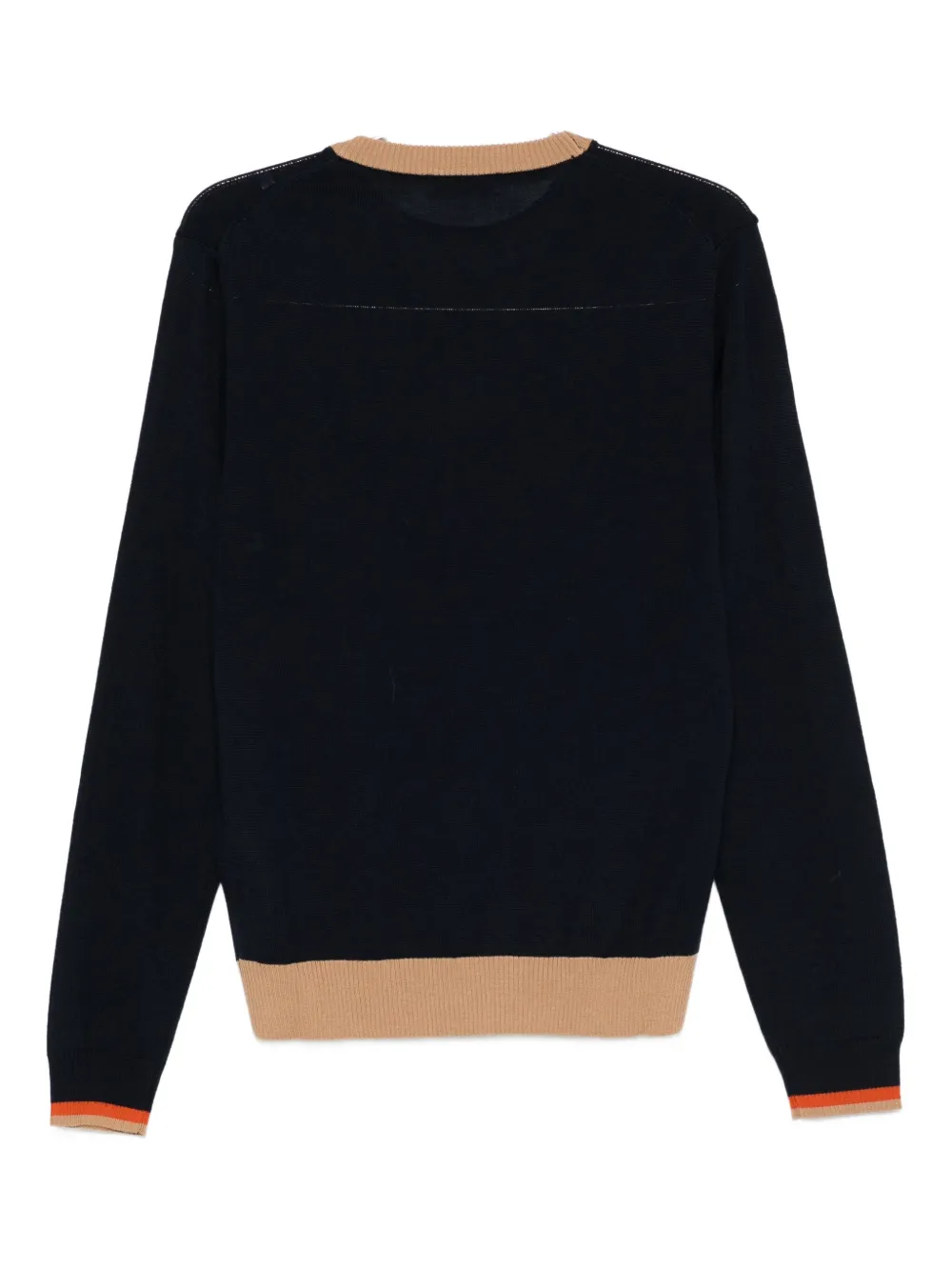 Manuel Ritz contrast-trim wool-blend sweater - Blauw