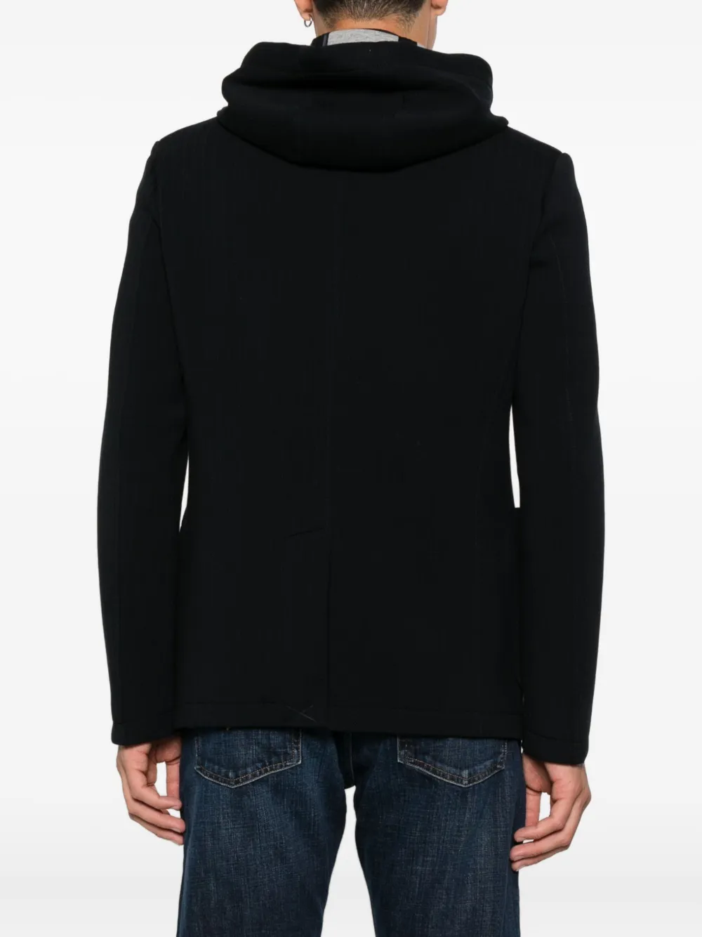 Manuel Ritz Blazer met krijtstreep en capuchon Blauw