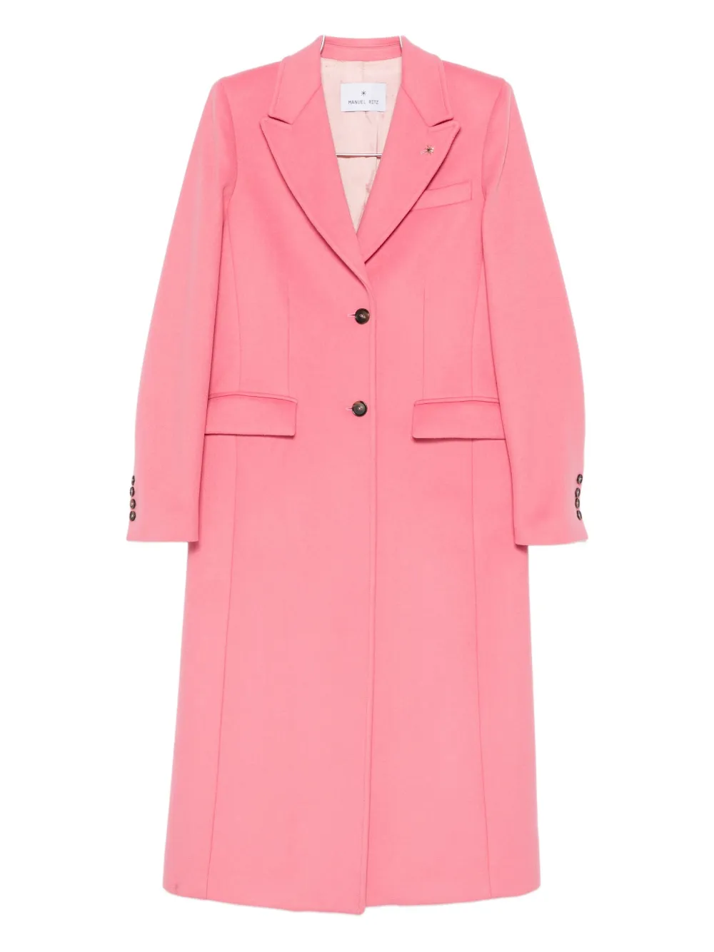 Manuel Ritz buttoned wool-blend coat | Pink | Image 1