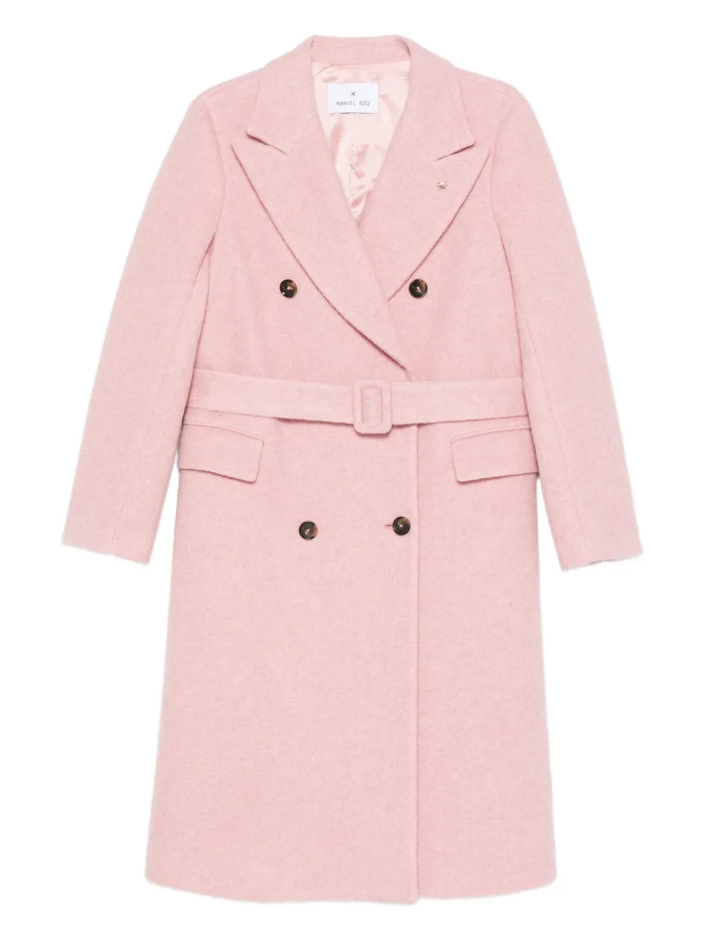 Manuel Ritz flap-pockets double-breasted coat | Pink | Image 1