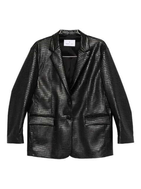 Manuel Ritz faux-leather blazer