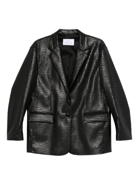 Manuel Ritz faux-leather blazer