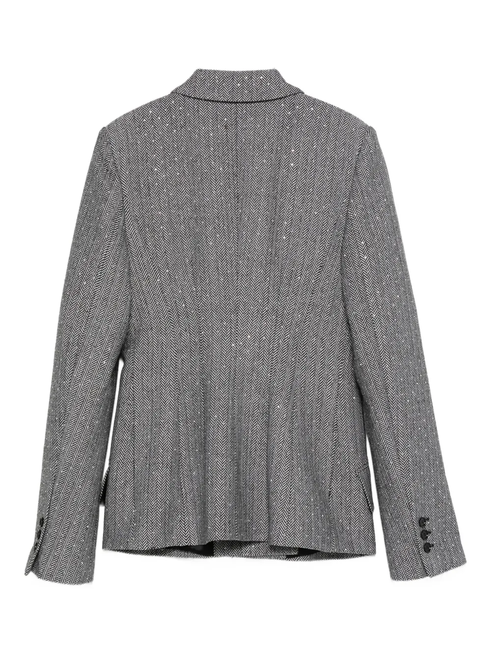 Manuel Ritz Chevron Blazer In Gray