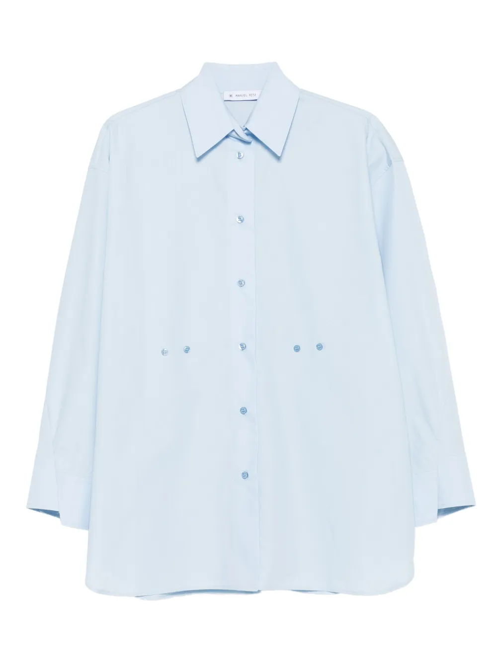 Manuel Ritz camisa de popelina con botones | azul | Image 1