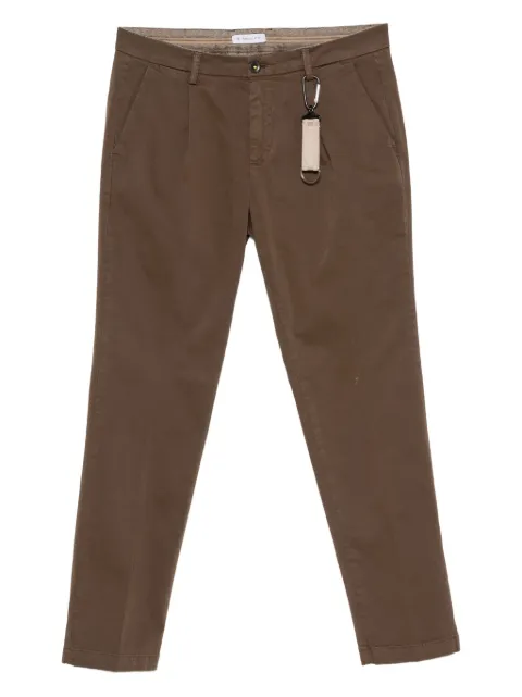 Manuel Ritz pleated twill chino trousers 