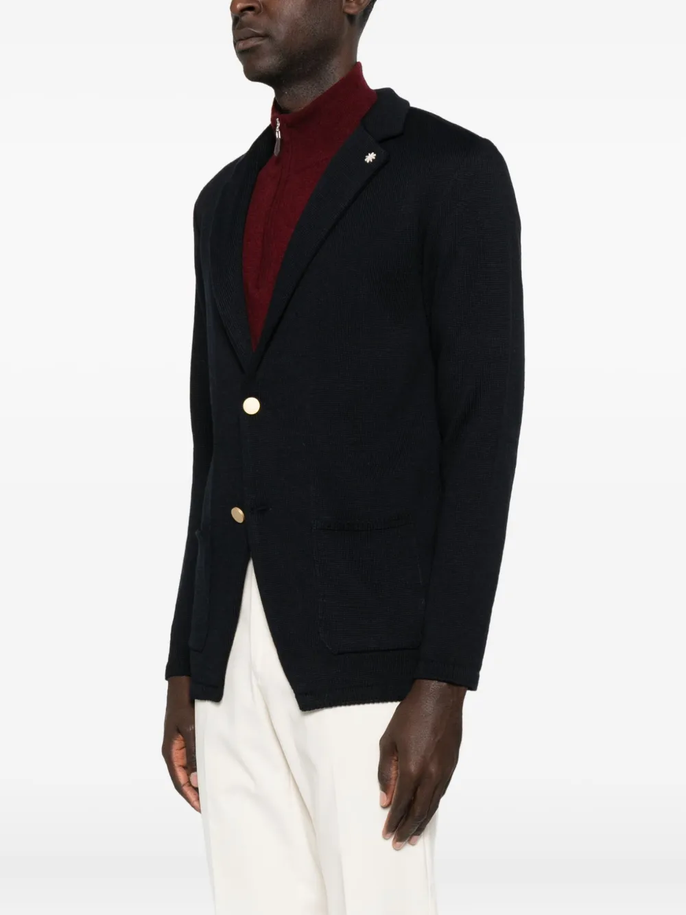 Manuel Ritz Single-breasted Blazer In Black