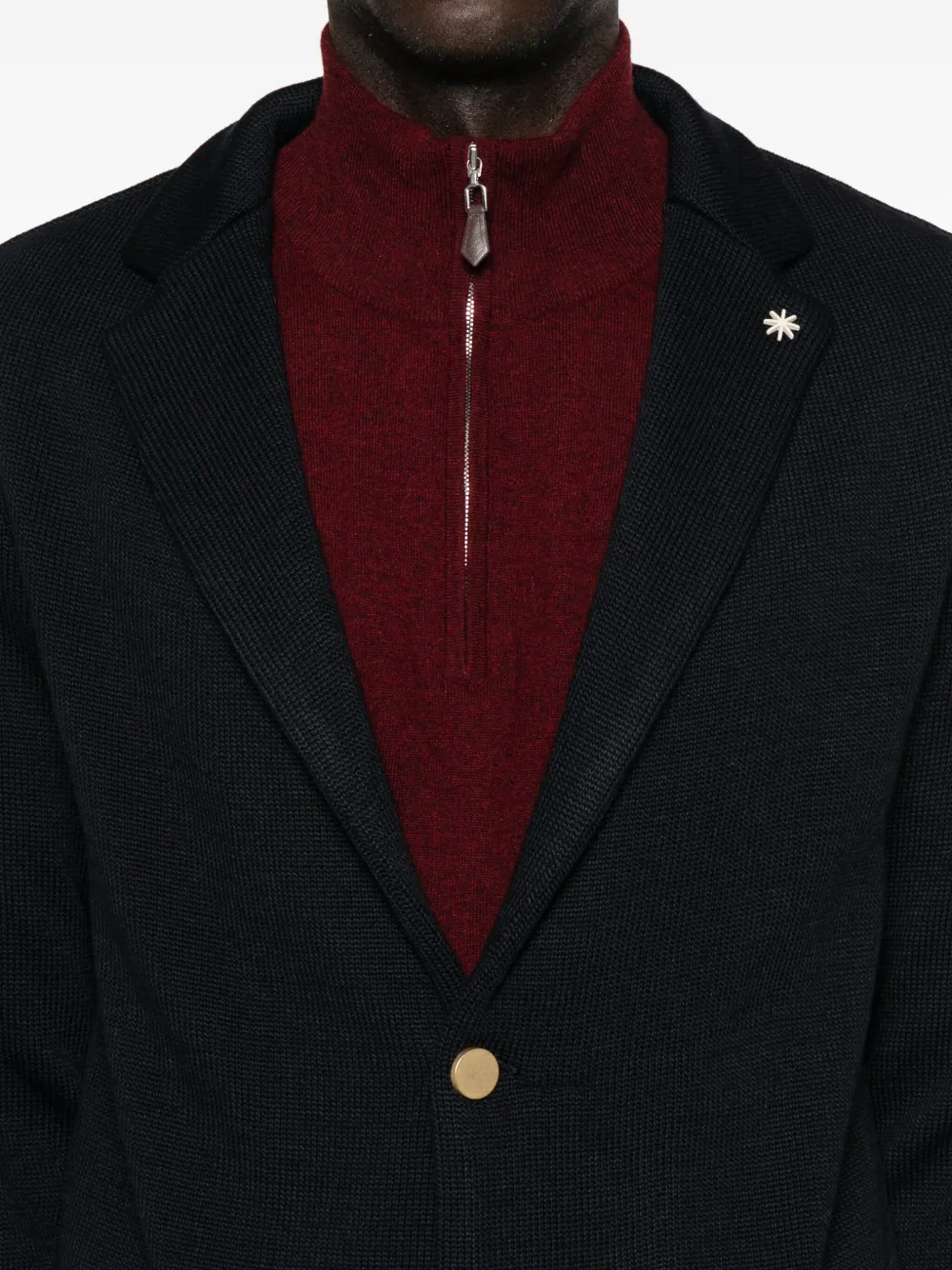 Manuel Ritz Single-breasted Blazer In Black