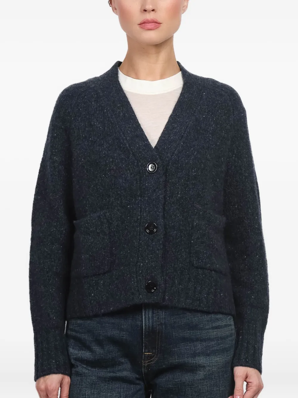 Allude V-neck cardigan | Blue | Image 1