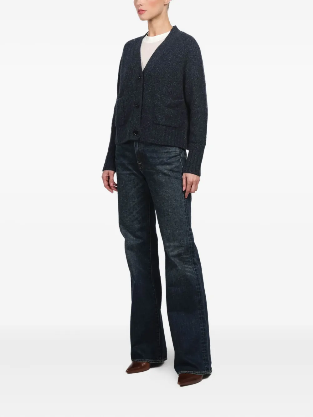 Allude V-neck Cardigan In Blue