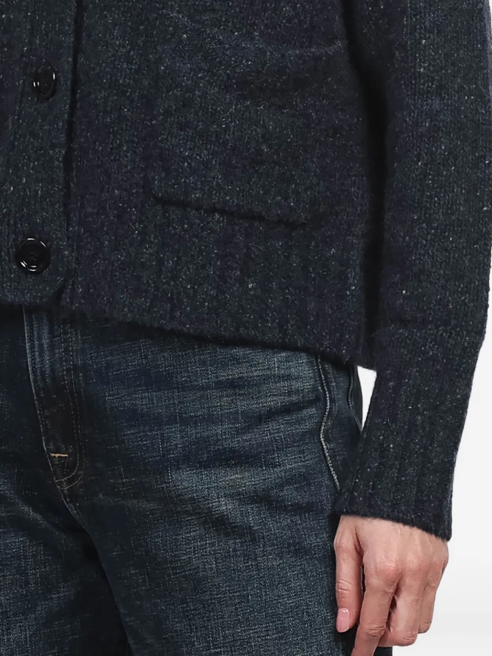 Allude V-neck Cardigan In Blue