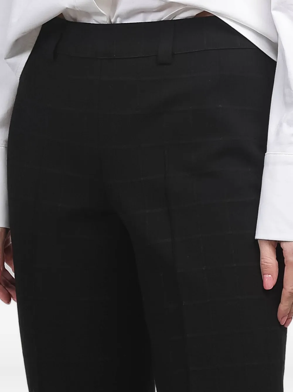 High Sport Check-pattern Trousers In Black