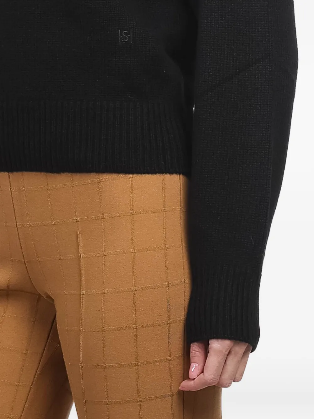 High Sport Ribbed-trim Sweater In Black