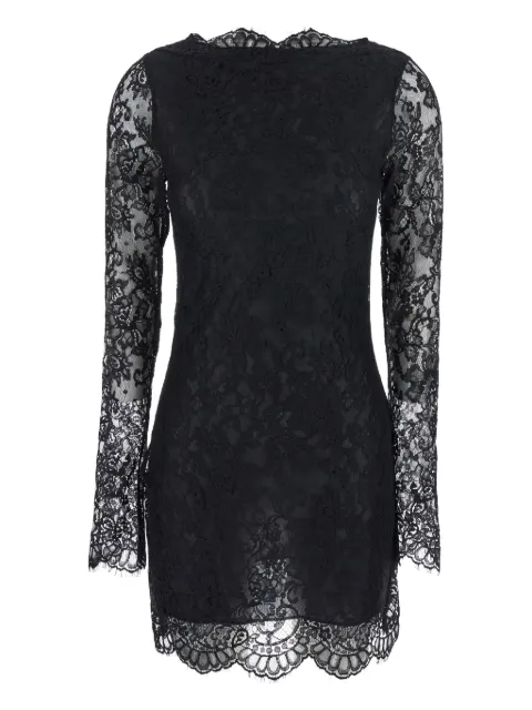 Semicouture lace long-sleeve mini dress