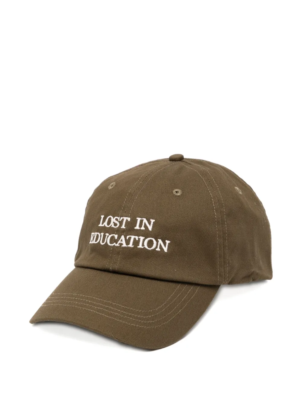 Officine Generale Logo-embroidered Cap In Brown