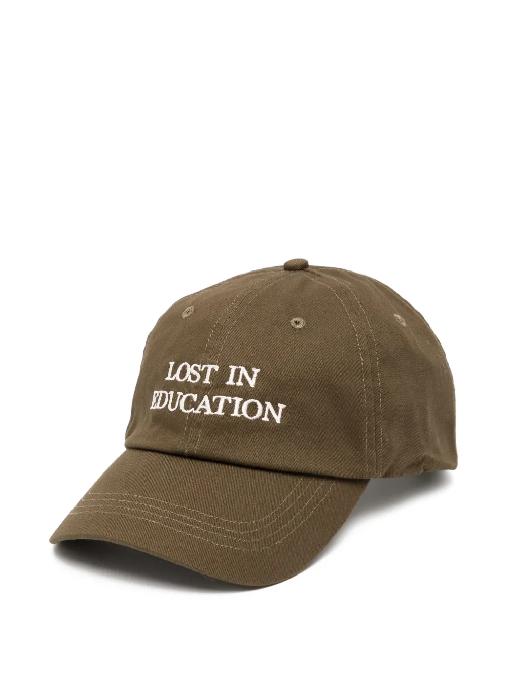 Officine Generale logo-embroidered cap | Green | Image 1