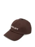 Officine Generale logo-embroidered cap - Brown