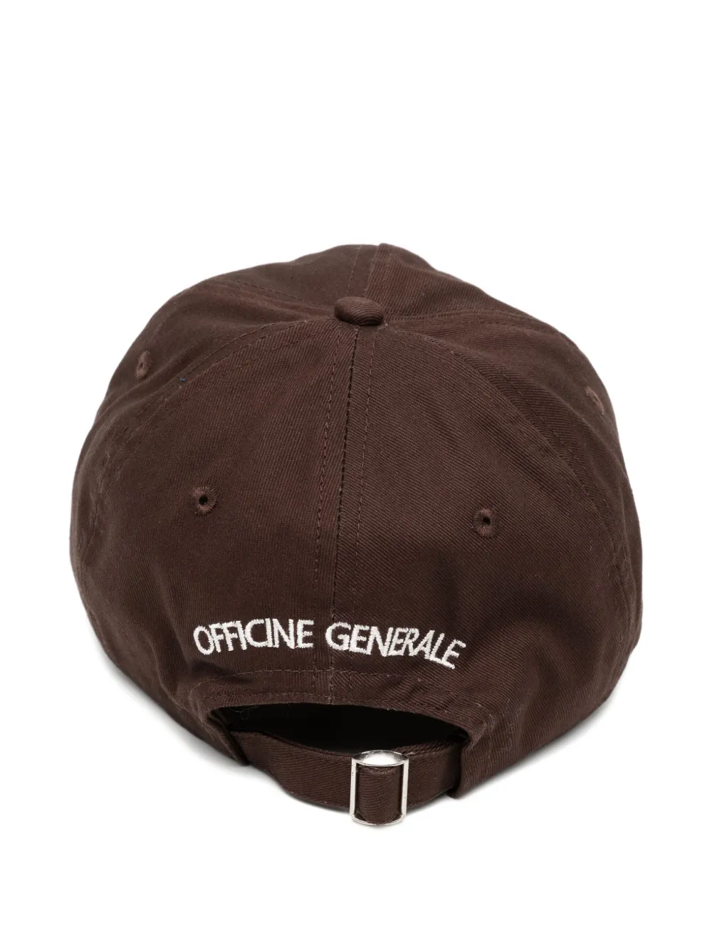 Officine Generale Logo-embroidered Cap In Brown