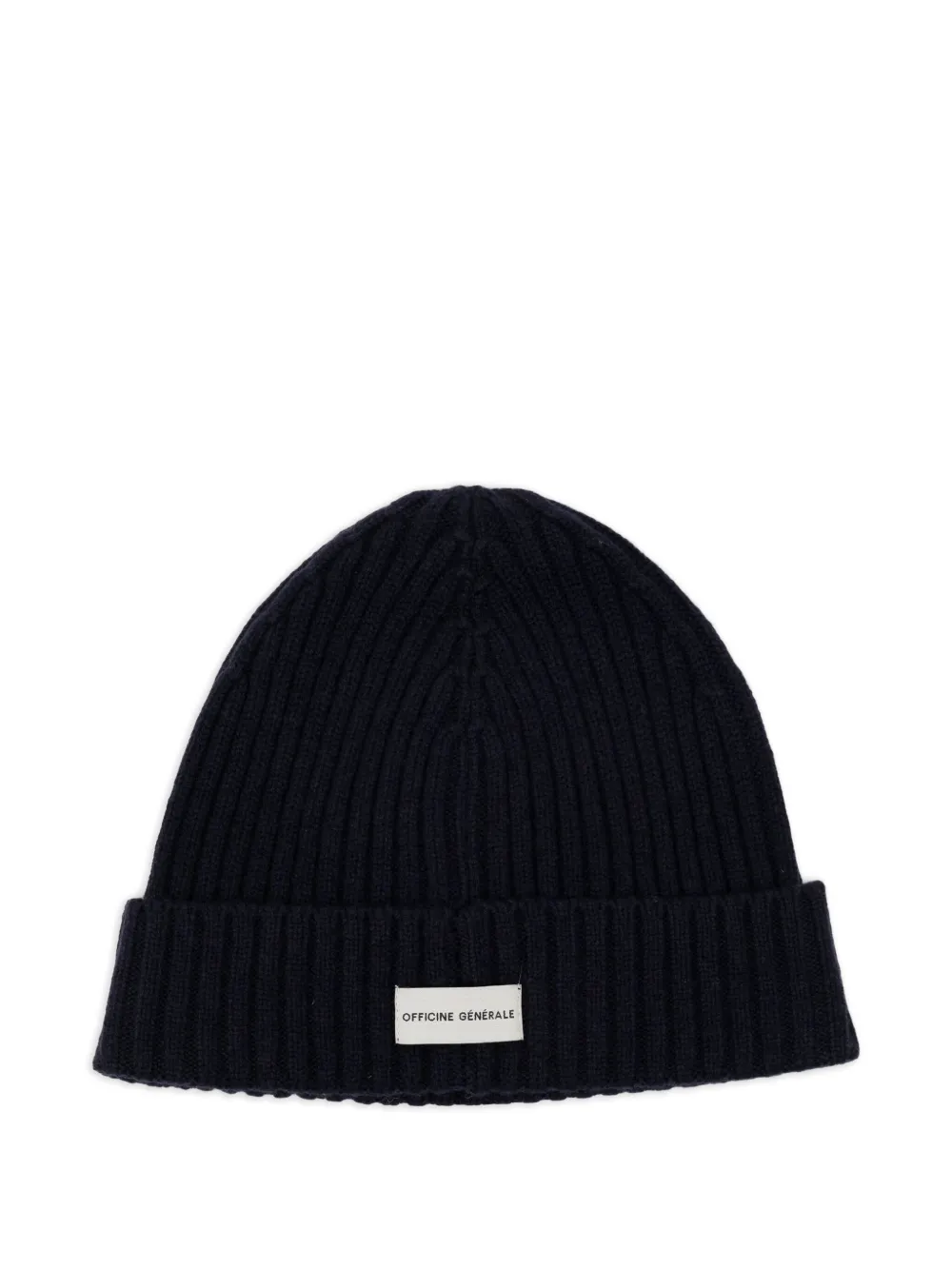 Officine Generale logo-patch beanie | Blue | Image 1